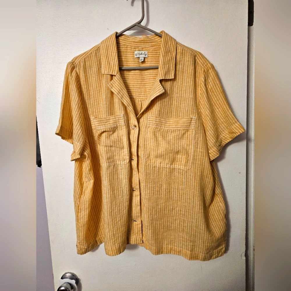 Ladies button down blouse, XXL